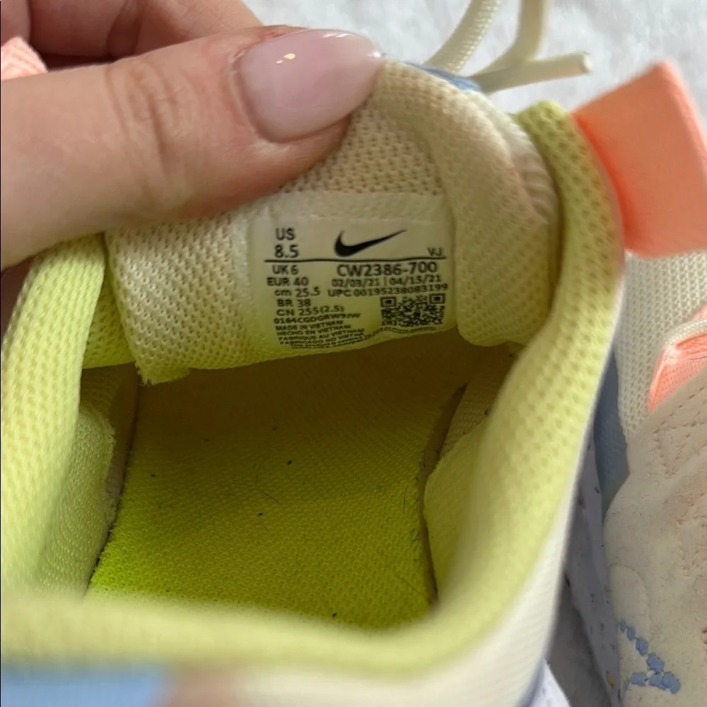 Nike Women's Pastel Yellow & Coral Athletic Sneakers